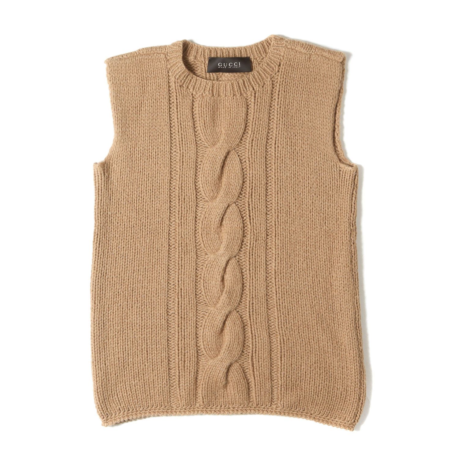 GUCCI★新品★ウールカシミア★ニットベスト★XXS★13000円→6900円 GUCCI - 未使用品▽GUCCI グッチ 711573 HA HA HA ウール GG柄 V