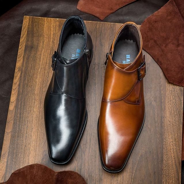 チェルシーブーツ ブーツ メンズシューズ　牛革　ビジネスシューズ　イギリス風　革靴　モンクストラップ フォーマル　本革　紳士靴 ☆チェルシーブーツ ブーツ メンズシューズ 牛革 ビジネスシューズ