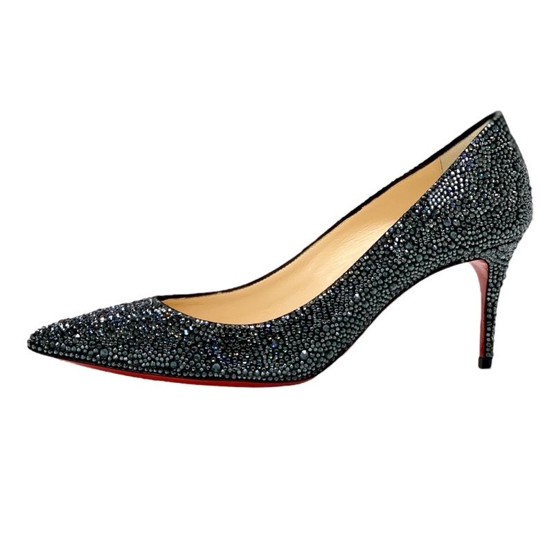 クリスチャンルブタン Christian Louboutin デコルテ パンプス 靴 シューズ スワロフスキー ブラック 未使用 パーティーシューズ  フォーマルシューズ - メルカリ