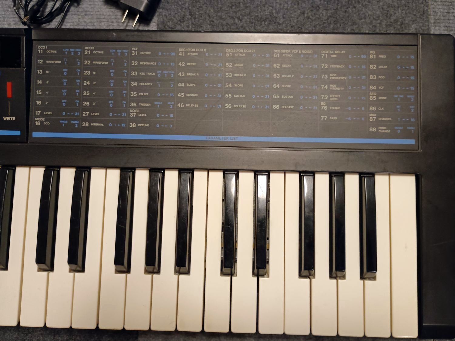 値下【ジャンク】KORG POLY-800 シンセサイザー 61鍵 🎹 KORG POLY-800 MKII｜整備済｜アダプター付き｜ファクトリー