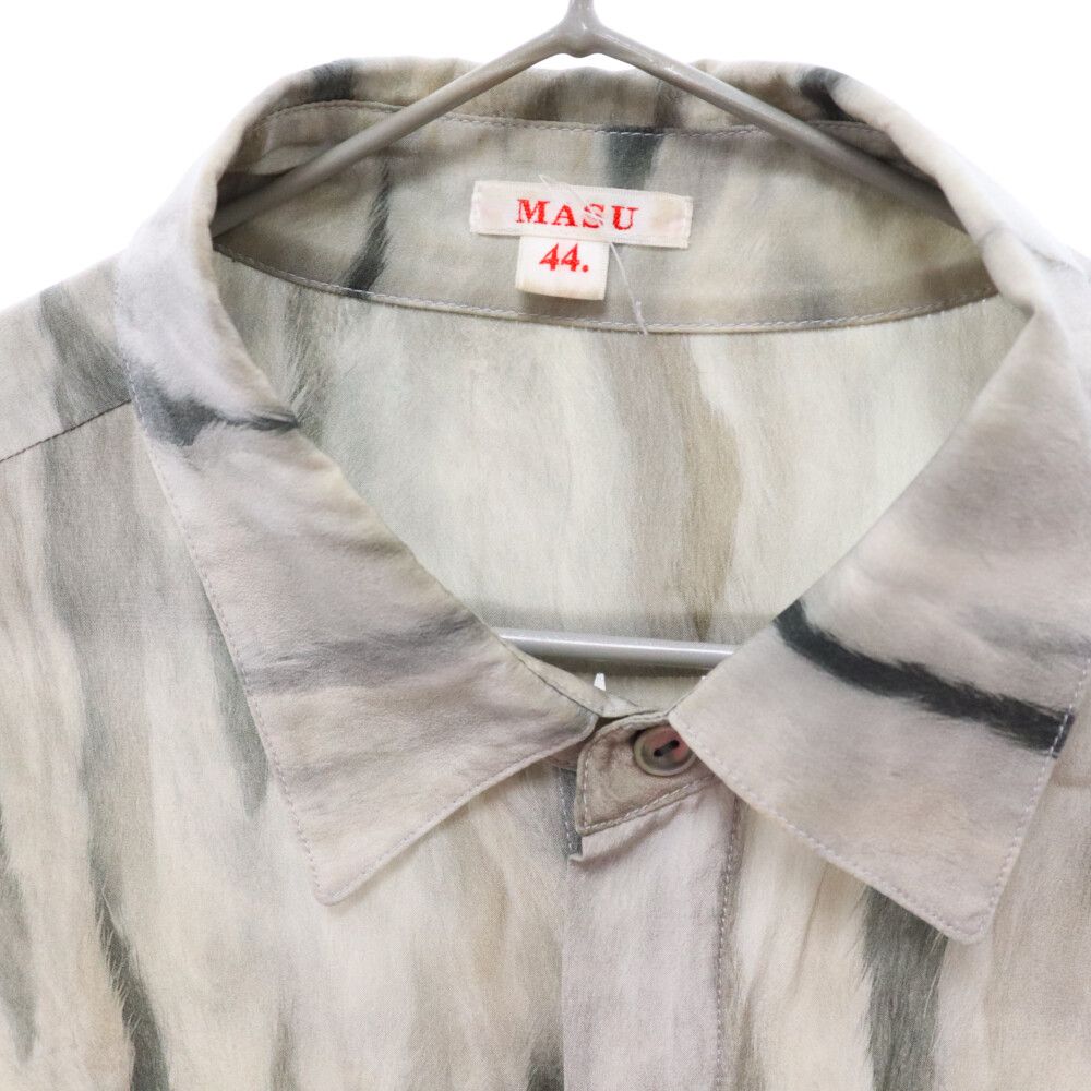 MASU (エムエーエスユー) 21AW FUR PRINT SILK SHIRTS プリントシルク