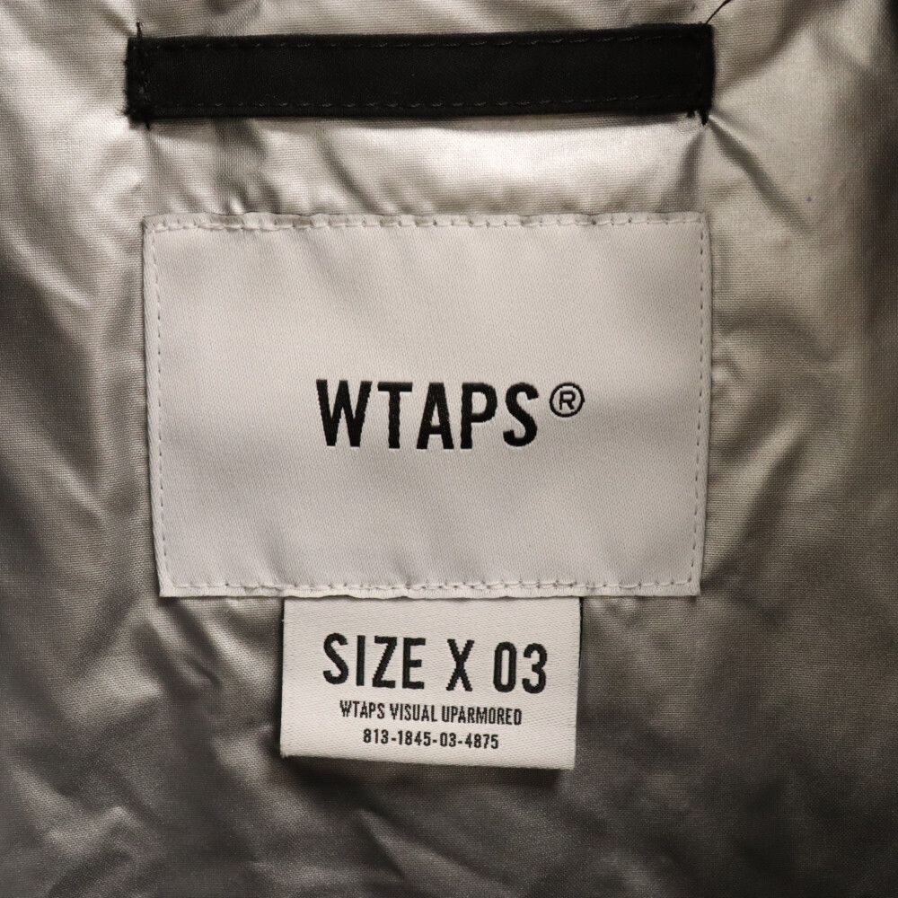 WTAPS (ダブルタップス) 18AW TTAD/JACKET.NYPO.TWILL バックプリント ナイロン ツイル 中綿ジャケット ブラック 182TQDT-JKM05