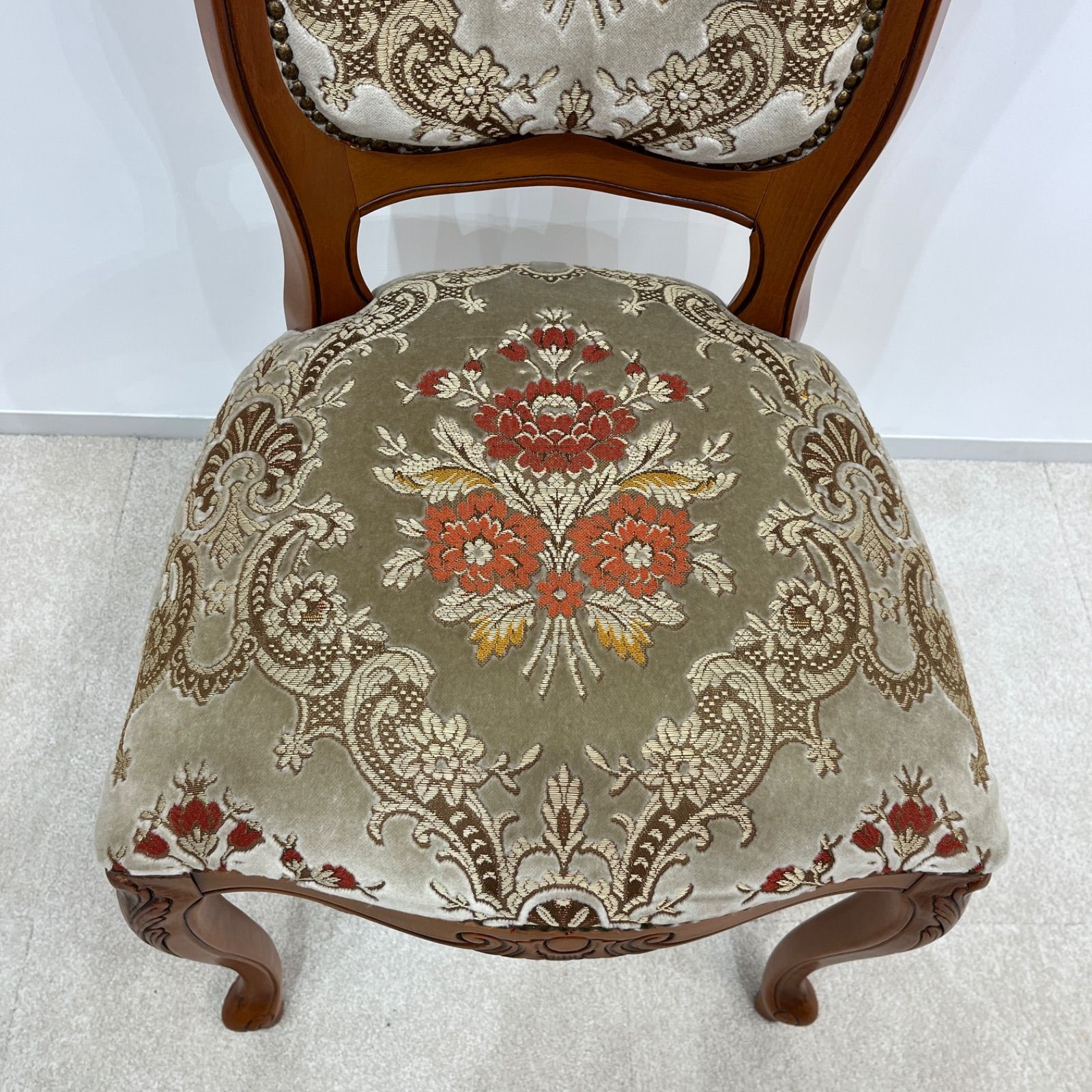 直接引き取り限定　金華山張　椅子2脚セット　ロココ調 直接引き取り限定 金華山張 椅子2脚セット ロココ調 イタリア製 ロココ
