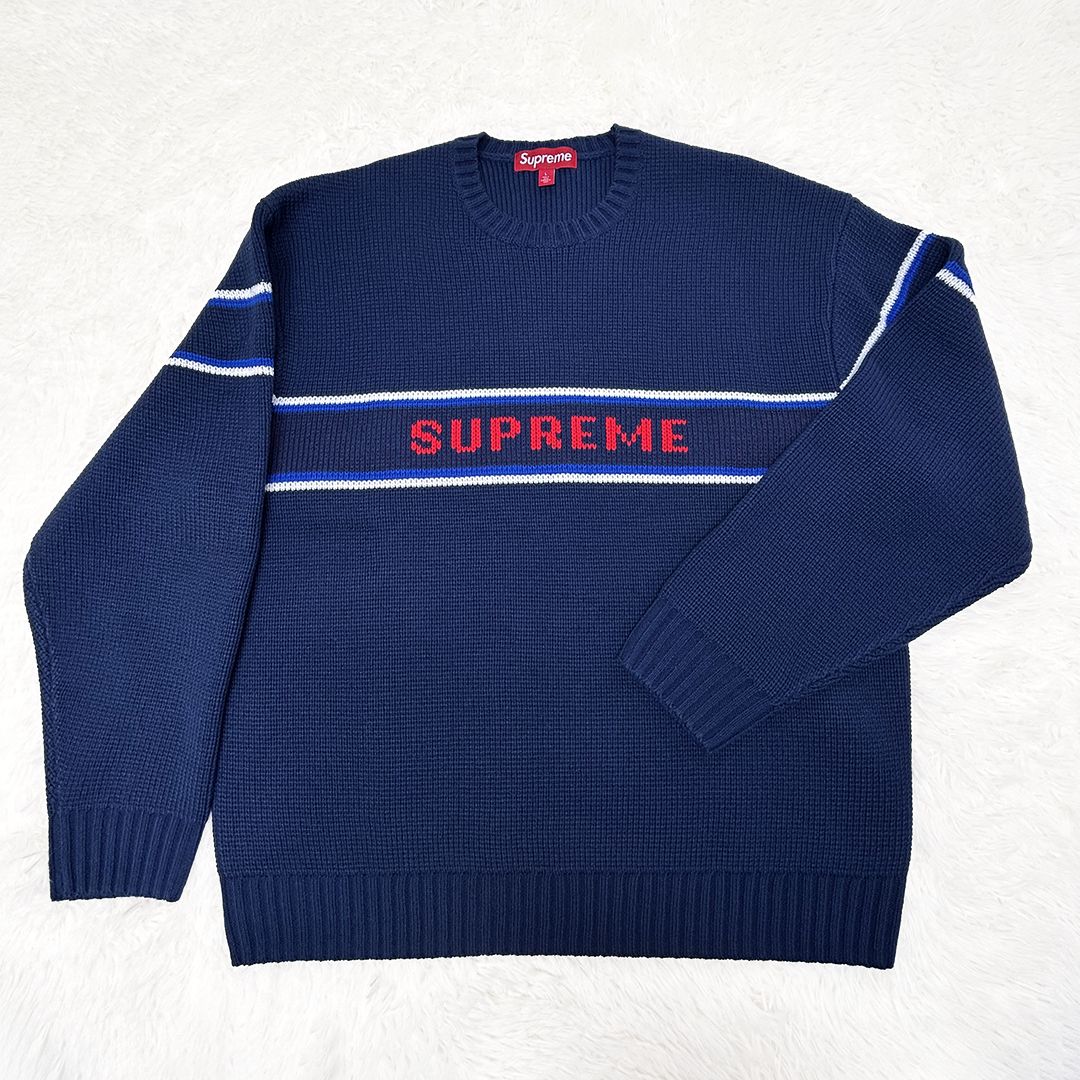 送料無料/即納 希少✨ supreme Stripe Pique シュプリーム ニット ...