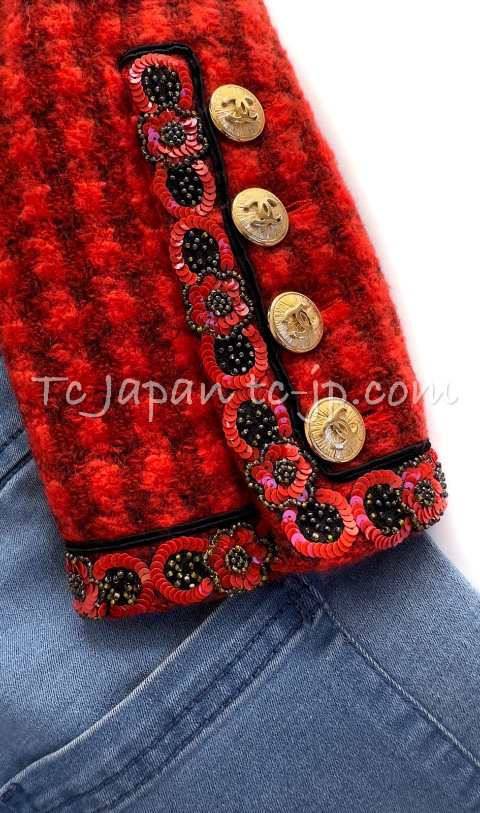 シャネル ジャケット CHANEL 貴重レア ヴィンテージ レッド  