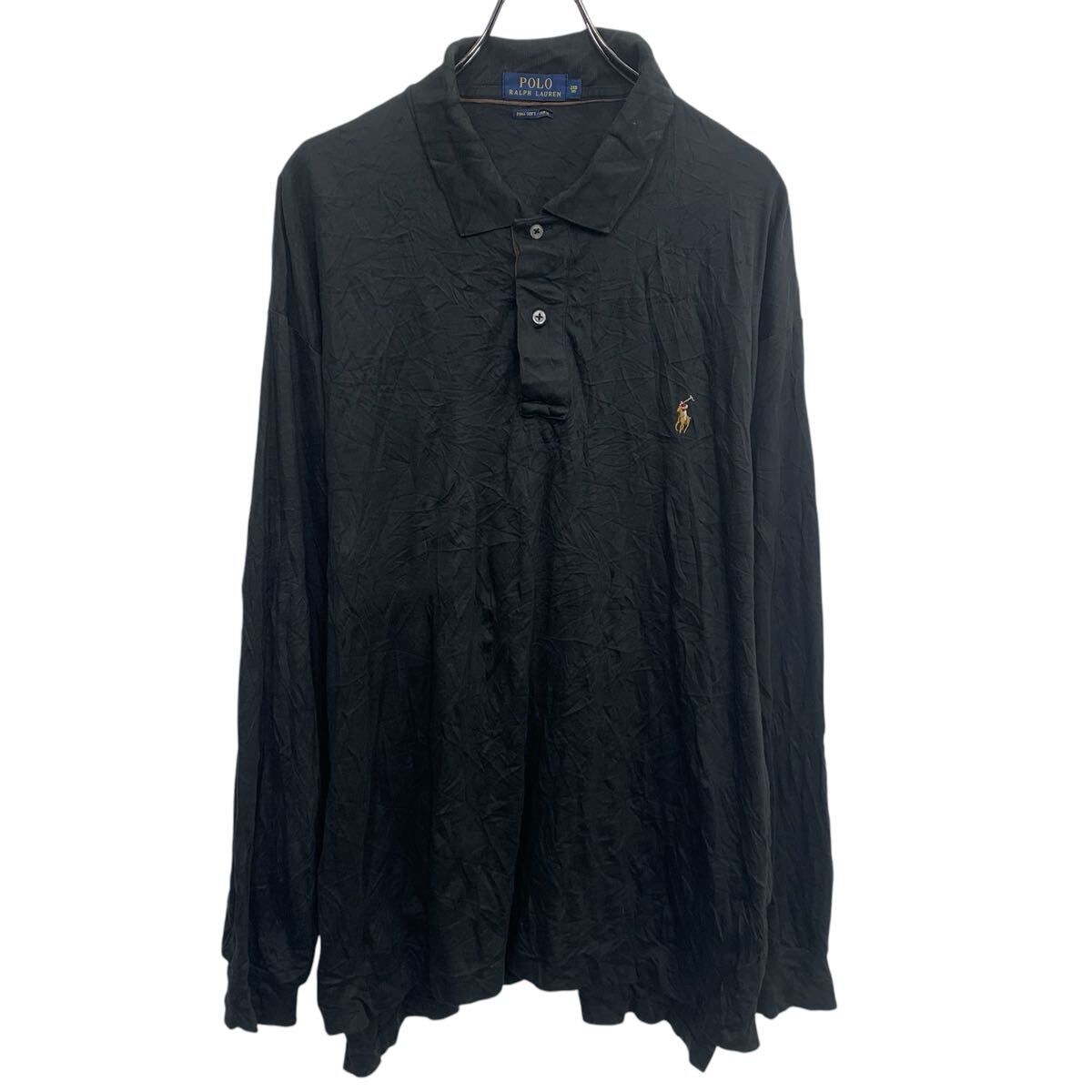 Polo Ralph Lauren 長袖 ポロシャツ 2XL ブラック ポロラルフ