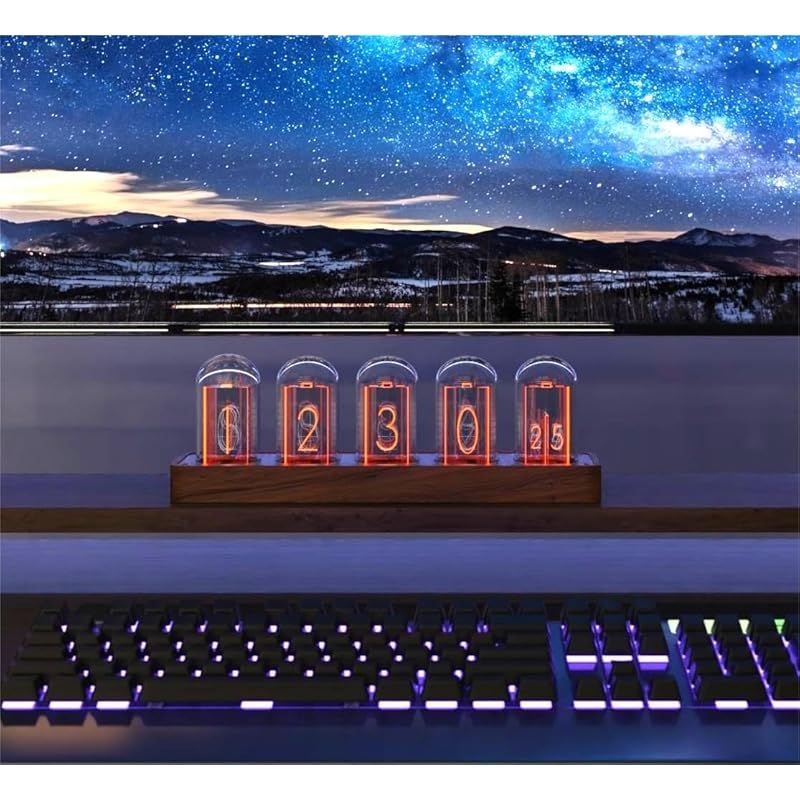 【数量限定】ClocTeck ニキシー管 時計 Wi-Fi同期 &amp; 1600万色 Amazon.co.jp: ClocTeck ニキシー管 時計 Wi-Fi同期 & 1600万色