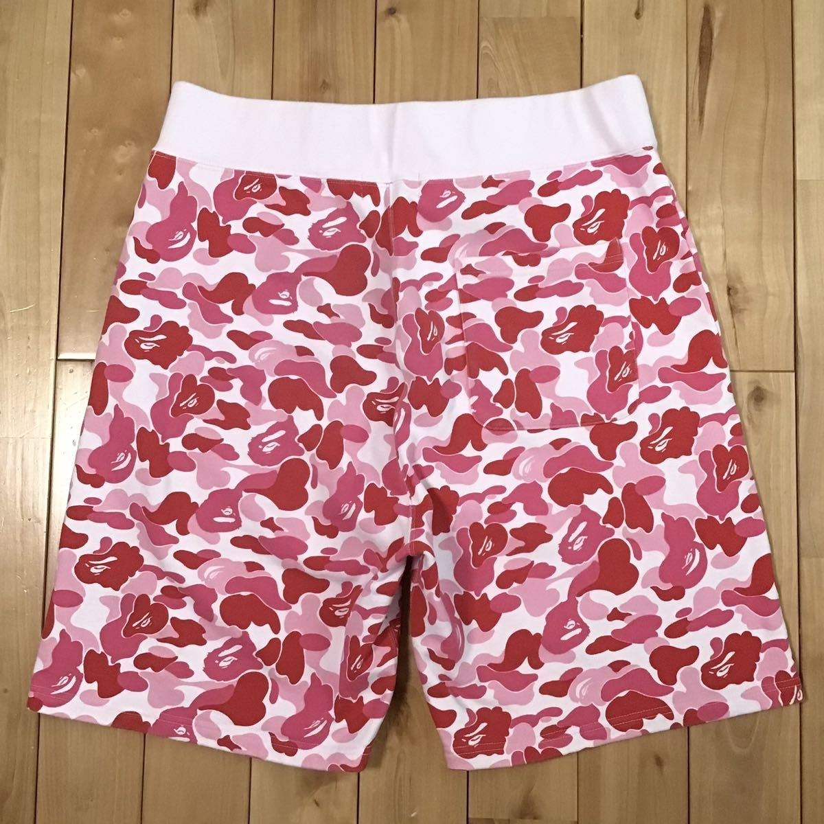 BAPE KIDS 半ズボン 90サイズ ピンク迷彩 ☆XL☆ ABC camo pink スウェット ハーフパンツ a bathing ape