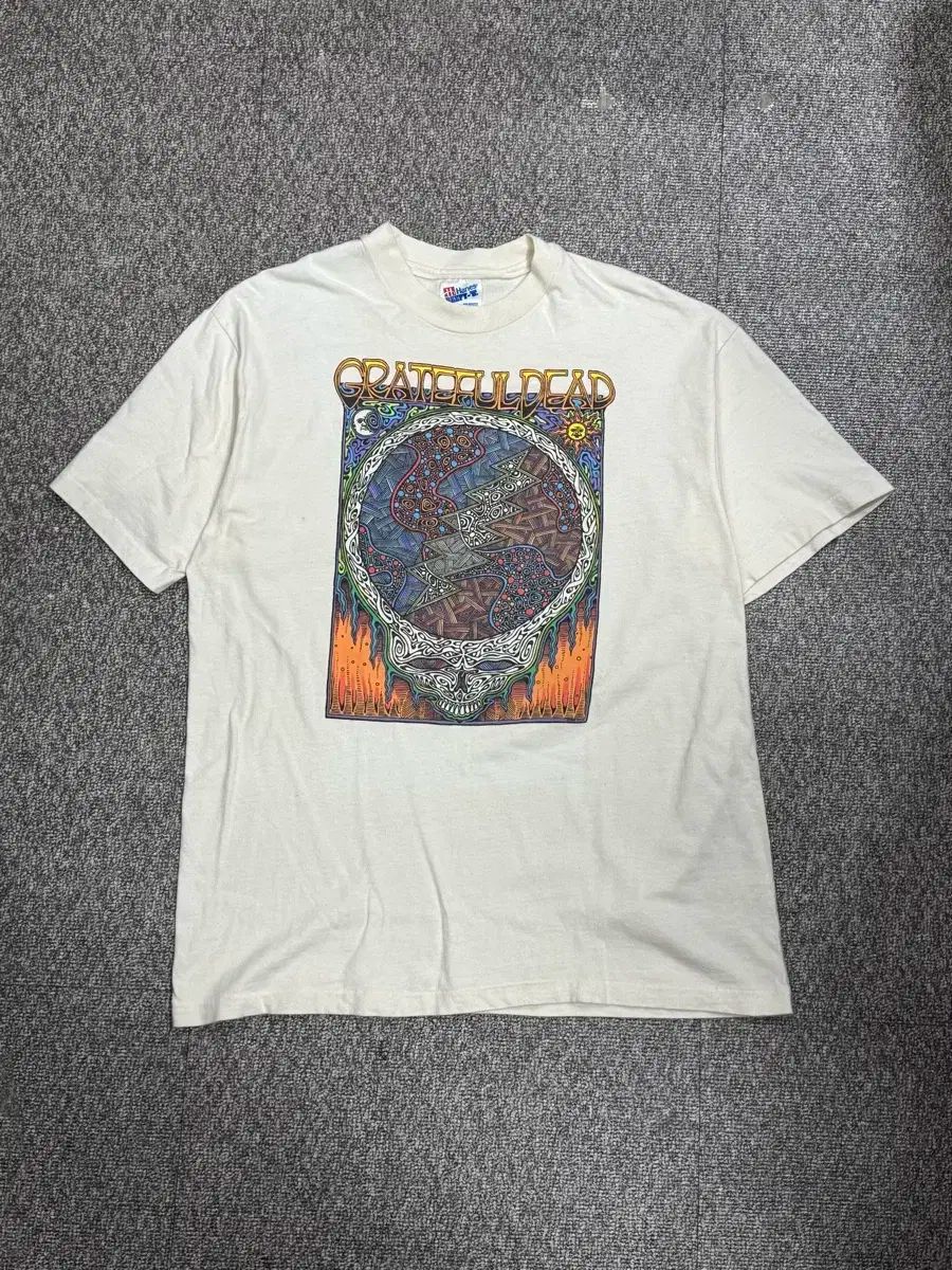 94s HANES ヘインズ 感謝しています デッド Fractal skull 半袖