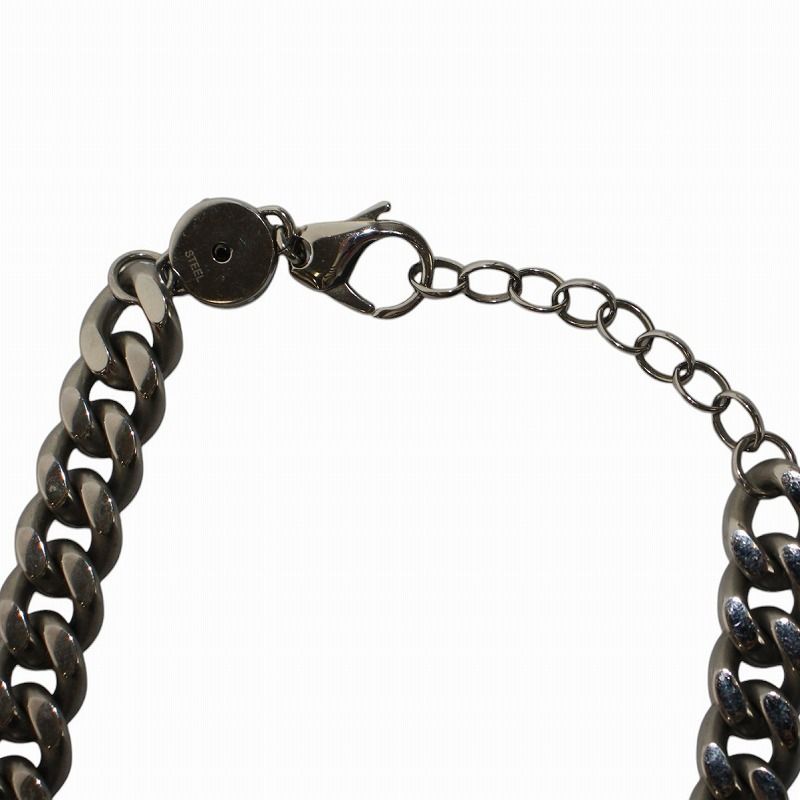 diesel チェーンネックレス ディーゼル DIESEL ネックレス 喜平チェーン ロゴ シルバー