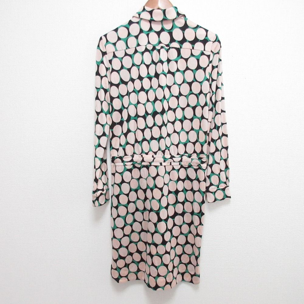 美品 DIANE von FURSTENBERG ダイアンフォンファステンバーグ KOVACS 総柄 シルク 長袖 ひざ丈 ワンピース ドレス  サイズ2 ピンク系 レディース 古着 中古 USED - メルカリ
