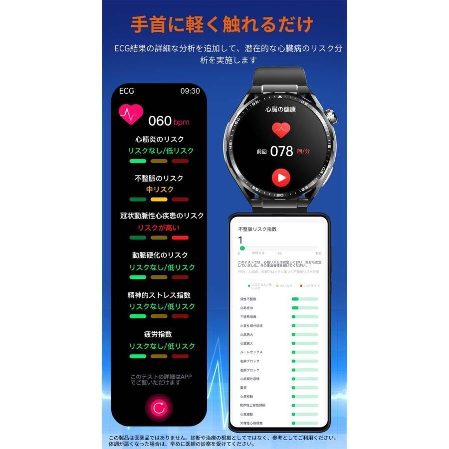 f200 スマートウォッチ 血糖値 血圧測定 日本製センサー 心電図 血中酸素 睡眠検