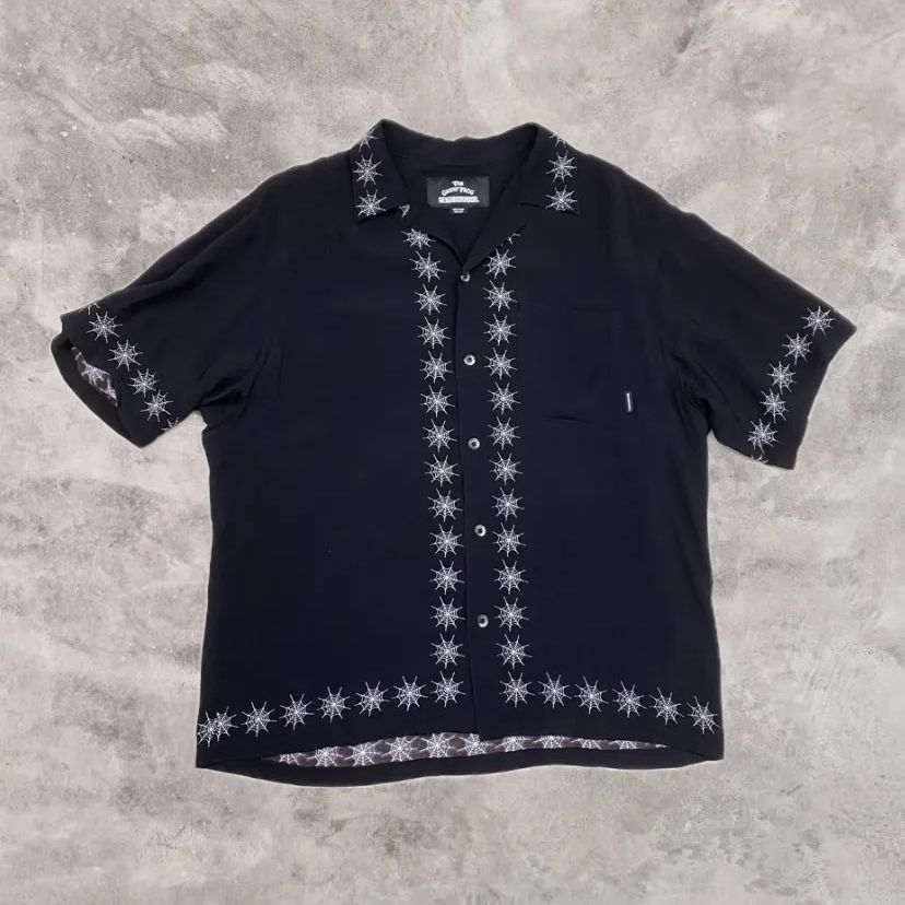 68.NEIGHBORHOOD × GREAT FROG SPIDERWEB 23SS HAWAIIAN SHIRT 