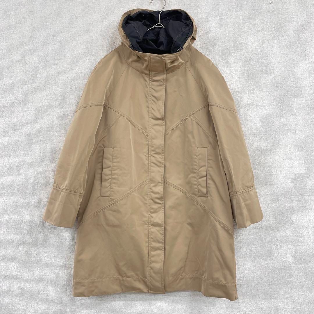 ブルネロクチネリ　モッズコート　モニーレ装飾　フード　シルク混　ベージュ　38 BRUNELLO CUCINELLI ブルネロクチネリ モッズコート モニーレ装飾