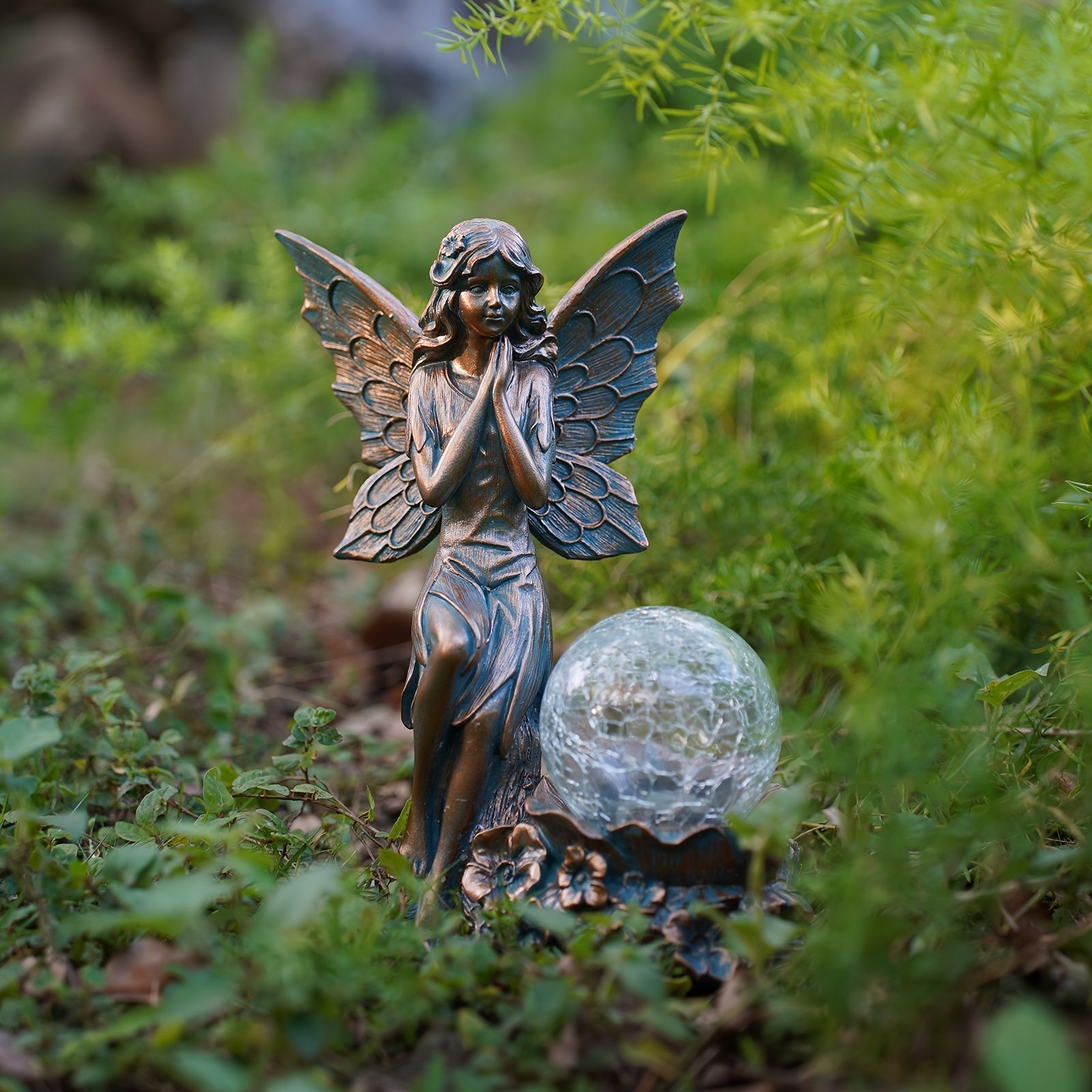 ソーラーライト ガーデンライト ガーデンオーナメント 妖精のブロンズ