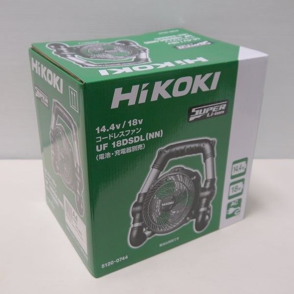 ハイコーキ コードレスファン UF18DSDL NN 本体のみ ACアダプタ付 14.4V 18V 充電式扇風機 HiKOKI ≡DT5859-