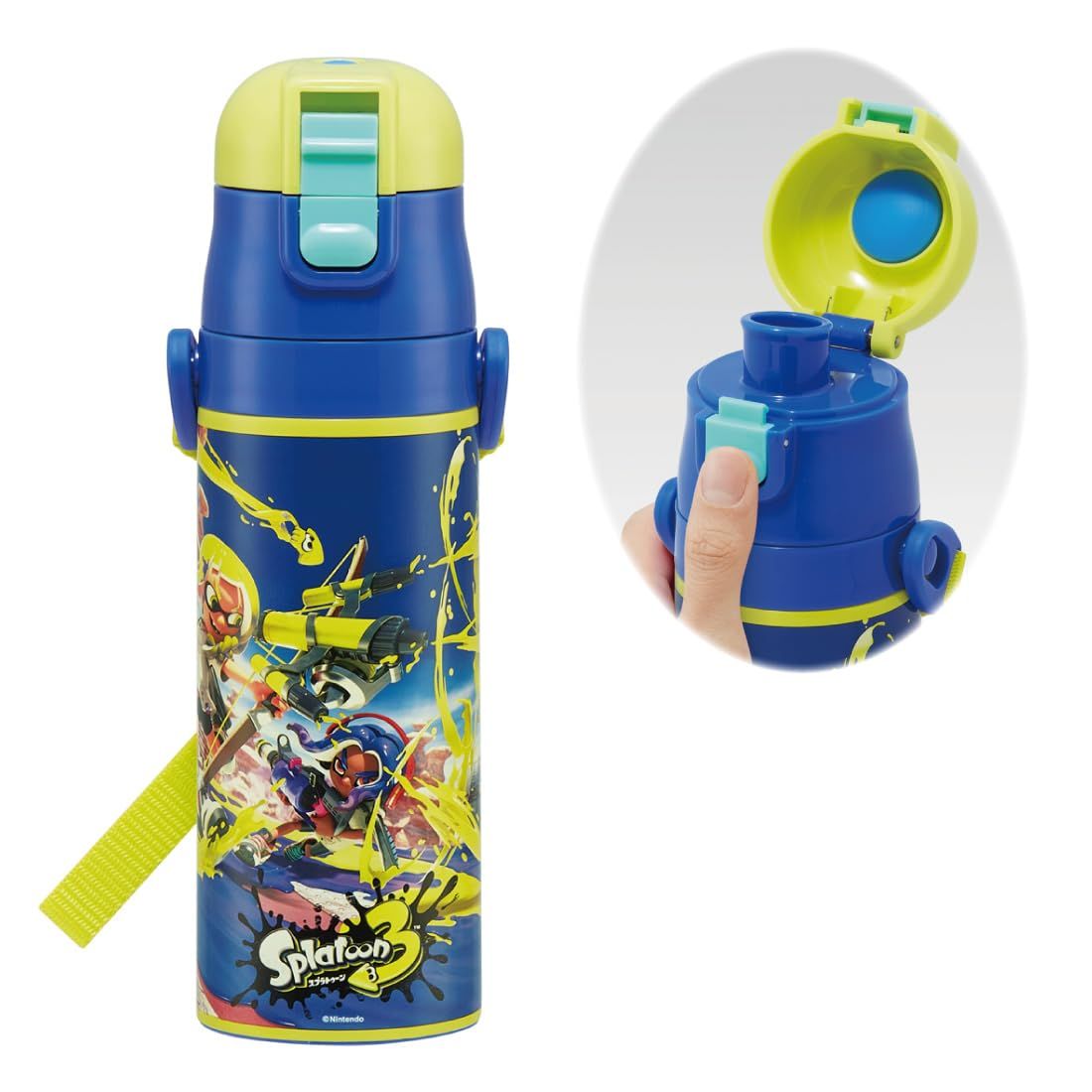 スケーター skater 水筒 470ml スプラトゥーン 3 子供用 ステンレス スポーツボトル SDC4-A 直飲み470