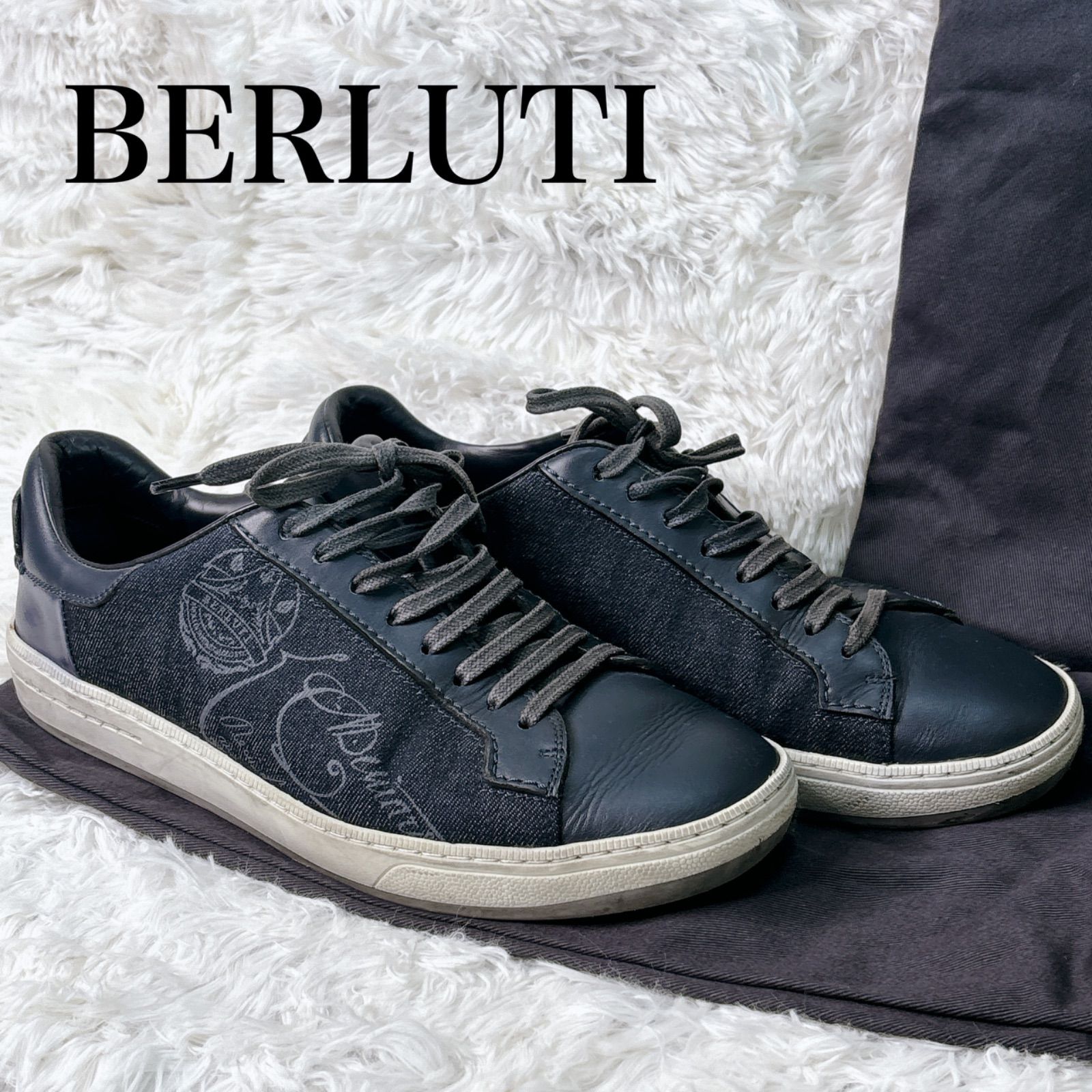 BERLUTI ベルルッティ メンズ スニーカー レザー デニム - メルカリ