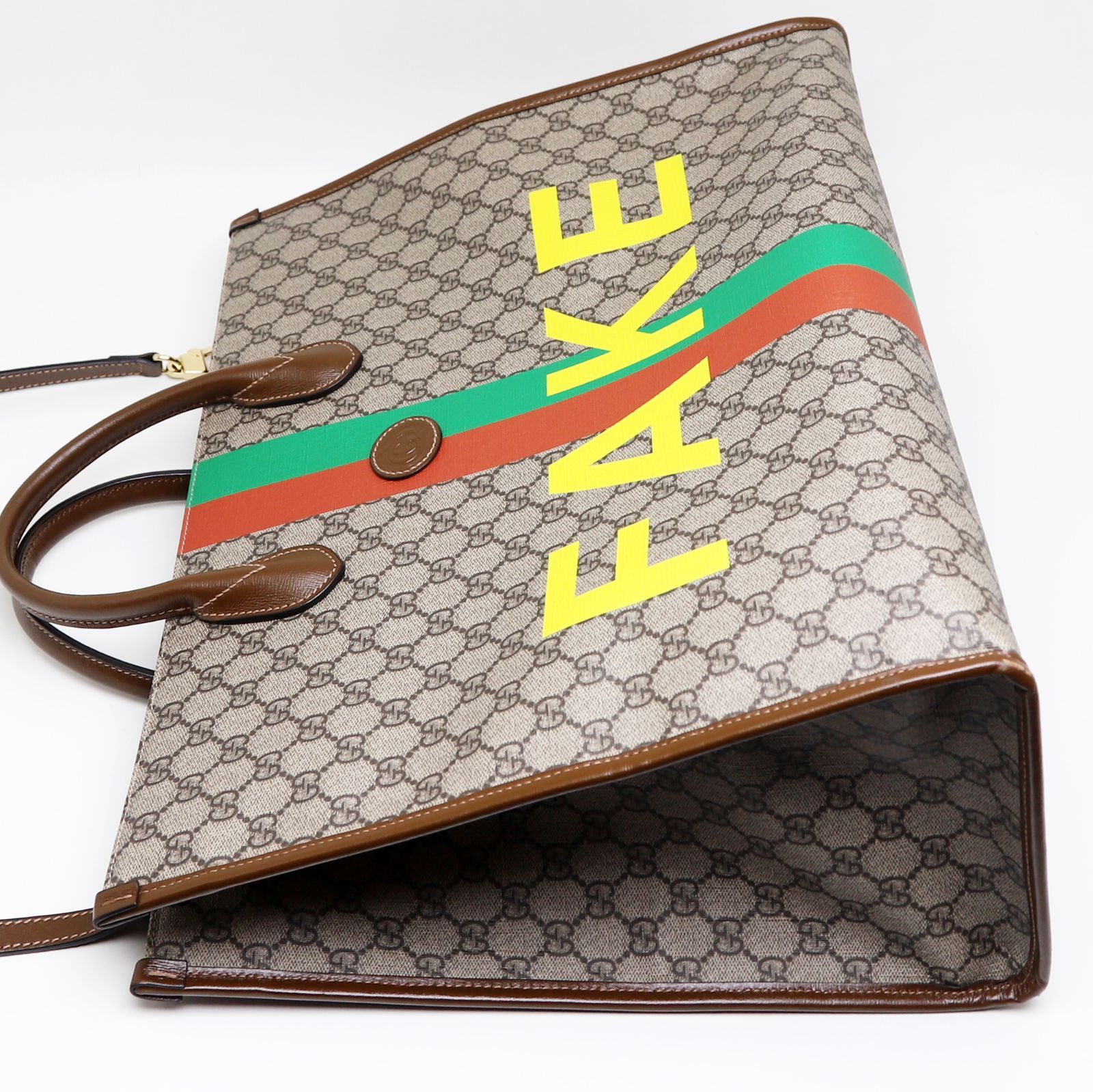 グッチ GGスプリーム FAKE NOT 2WAY ラージトートバッグ グッチ GGスプリーム FAKE NOT 2WAY ラージトートバッグ