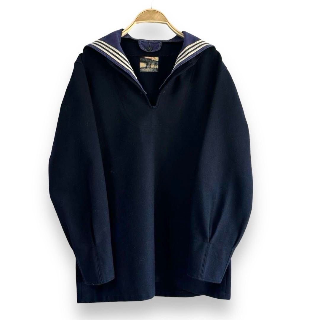 70s ヴィンテージ ドイツ製 セーラースモック プルオーバーシャツ