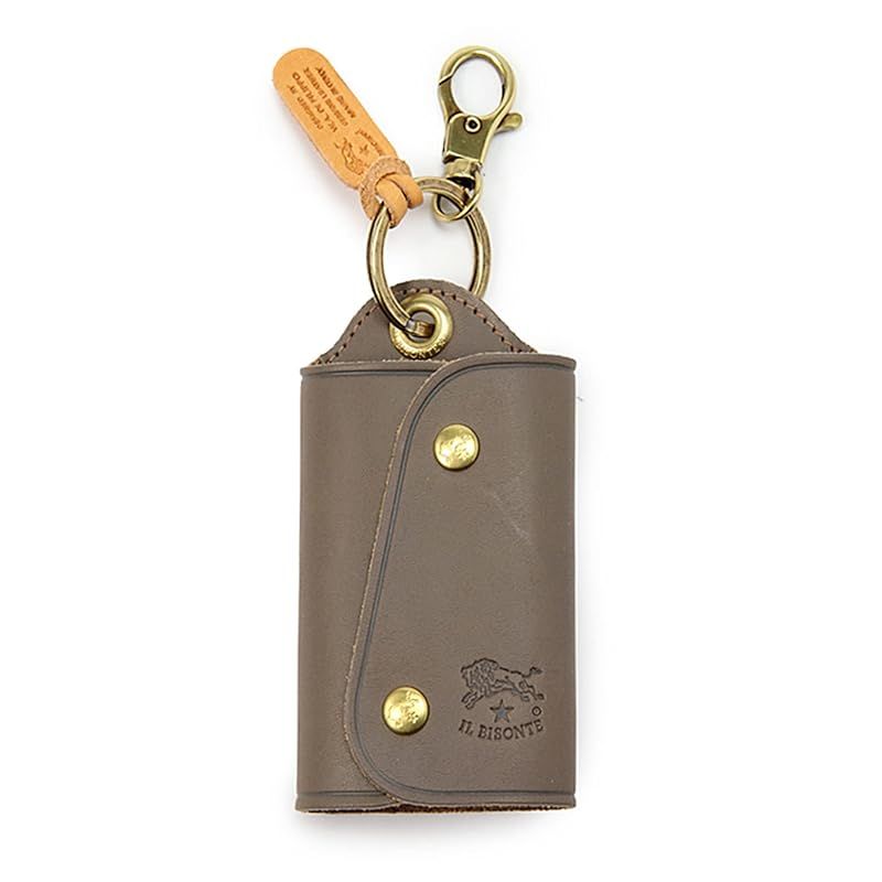 【新着商品】[IL BISONTE (イルビゾンテ)] キーケース レザー 本革 牛革 レディース メンズ ユニセックス グレー