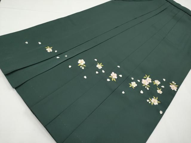 平和屋着物 上 女性 行灯袴 総刺繍 舞桜文 革色地 金糸 洗える着物 CYAA3454s5