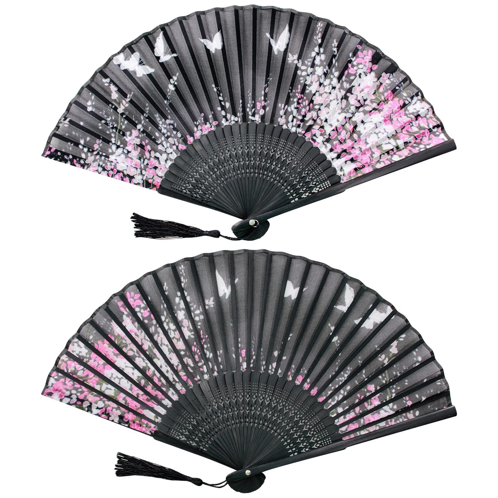  華やか 上品 和風 和装小物 おしゃれ 桜柄 蝶柄 花柄 ダンス扇子 レーヨン レディース 扇子袋 - 扇子 boshiho 和装小物 着物 セレモニードレス