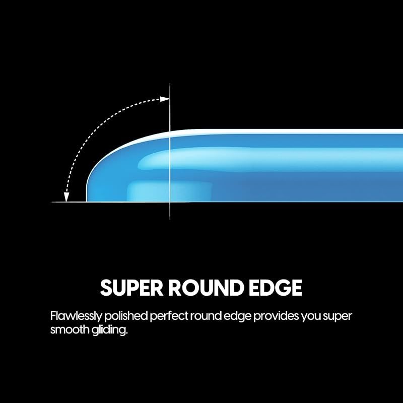 Superglide(Type S) マウスソール for Logicool G703 / G603 / G403 マウスフィート [ 強化ガラス素材 ラウンドエッヂ加工 高耐久 超低摩擦 Super Smooth ] - Blue 0