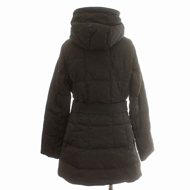 ZARA ベルト付きフードダウンジャケット ブラック