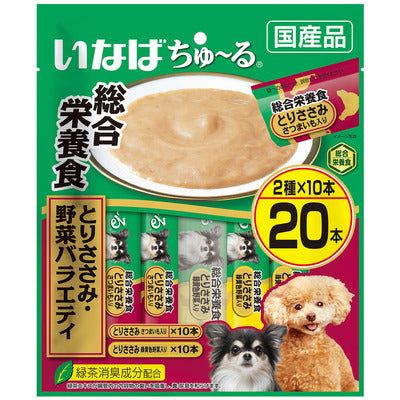 いなば ちゅーる 総合栄養食 とりささみ 野菜バラエティ 14g×20本入り 1ケース16袋