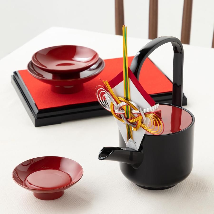 山中塗り 屠蘇器 お屠蘇 揃 盃 銚子 飾り台 お屠蘇飾り 銚子飾り