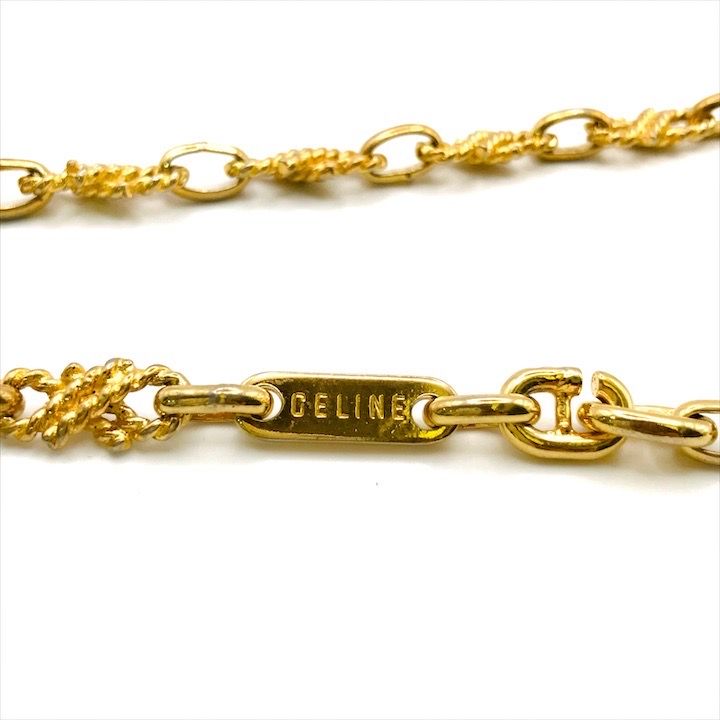 美品✨セリーヌ チェーンベルト サークル ゴールド 喜平チェーン ヴィンテージ 楽天市場】◇CELINE セリーヌ ブラゾン柄 マカダム チェーン