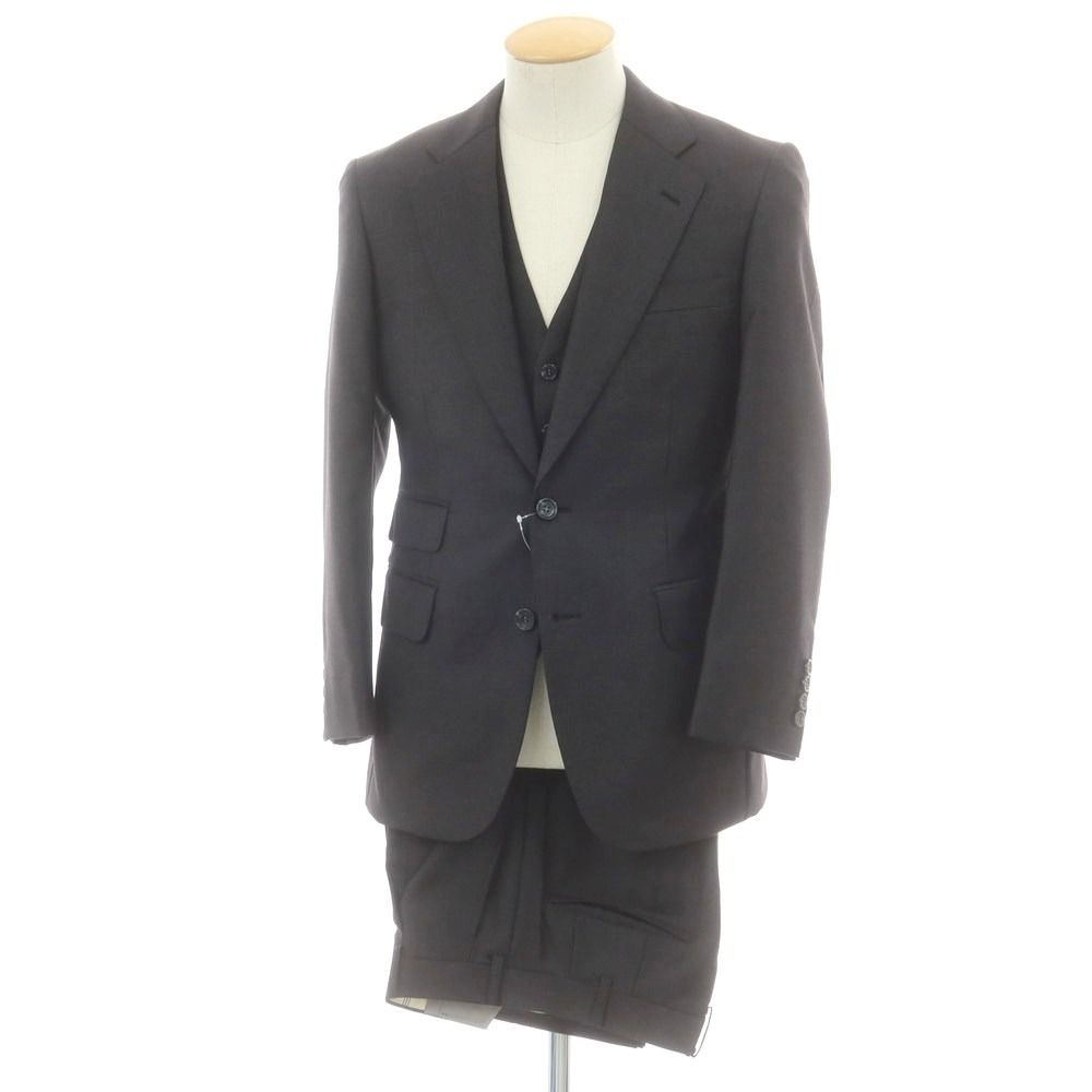 タカハシヨウフクテン 高橋洋服店 ウール スリーピース 2つボタンスーツ チャコールグレー サイズ表記なし Ｓ位 メンズ