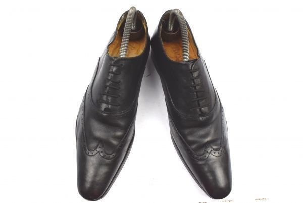 【送料無料】 フランス名門 Bexley ベクスレー 本革ウイングチップ 24.0 黒 マッケイ製法 ドレスシューズ ビジネス◆20E168