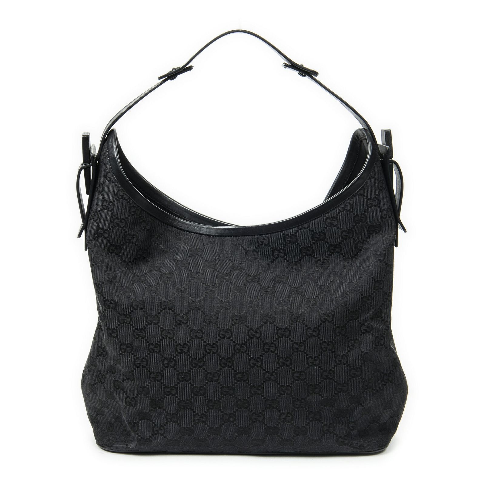 グッチトールホーボー黒GGキャンバスA