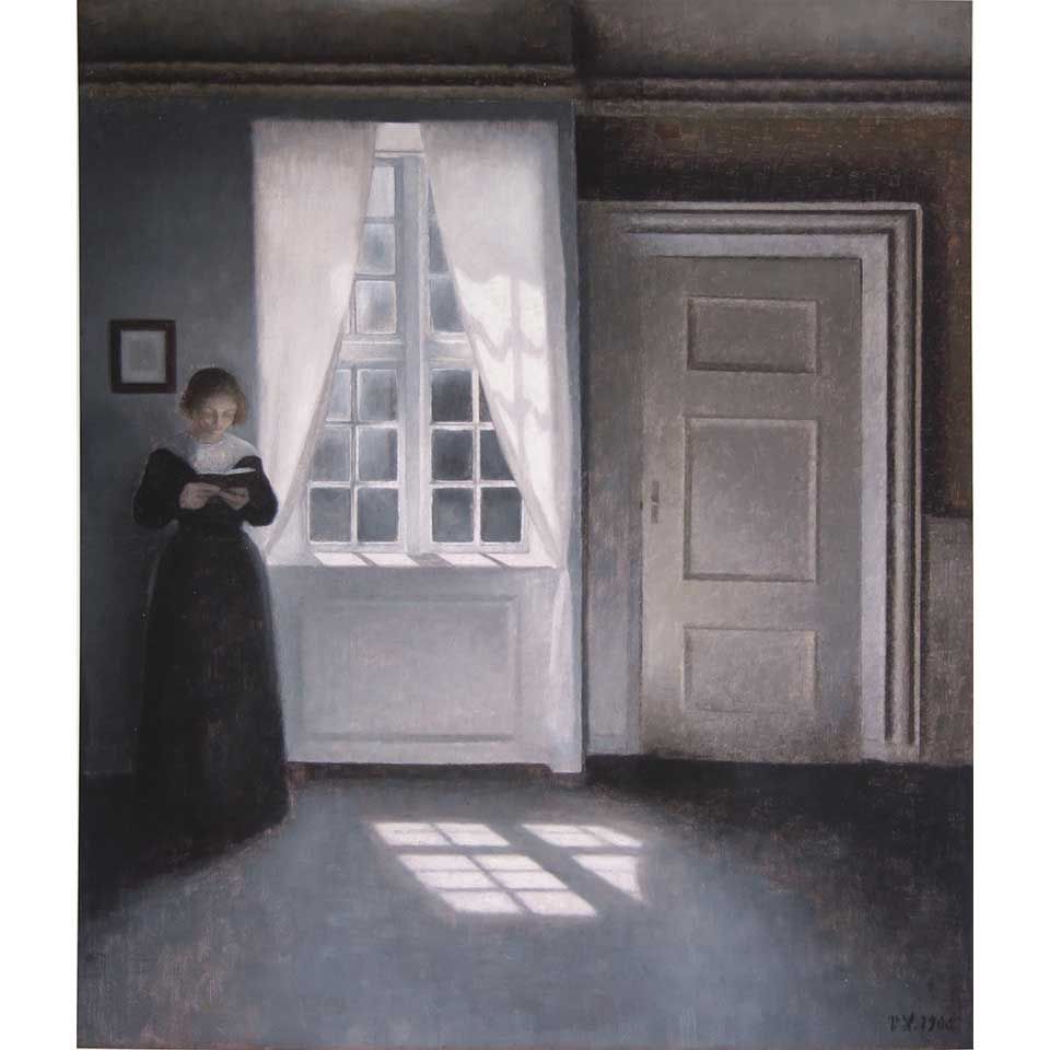 ヴィルヘルム ・ハマスホイ「室内、ストランドゲード通り30」 複製画