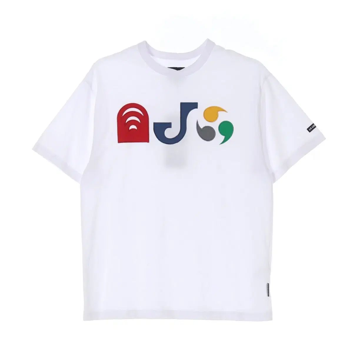 新品 L AJOBYAJO(アジョバイアジョ) ロゴ ピクトグラム 半袖 白 Tシャツ