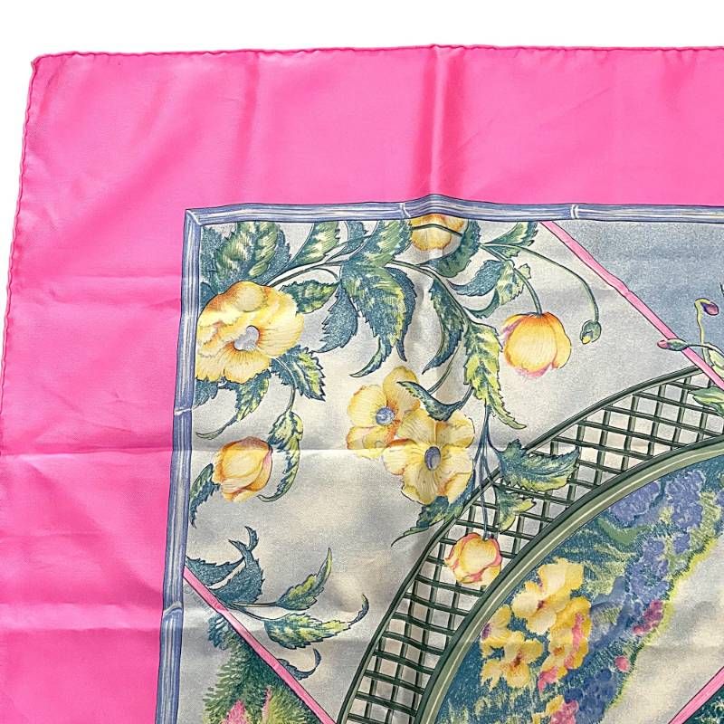 HERMES エルメス GIVERNY ジヴェルニー モネの庭 ピンク スカーフ カレ