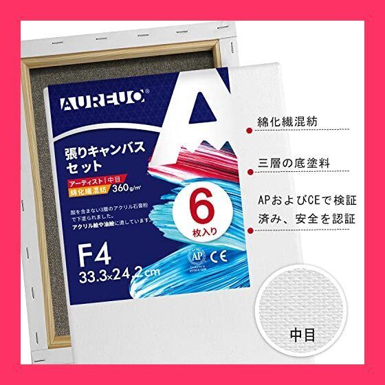 未使用　F10号麻張りキャンバス 油彩画用 　10枚組　NO6 未使用 F10号麻張りキャンバス 油彩画用 10枚組 NO6 ゆめ画材