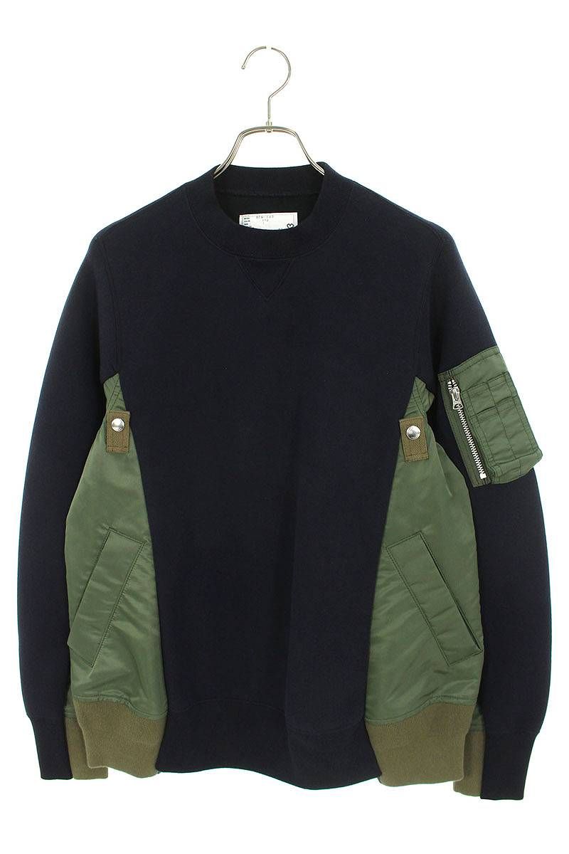 sacai 22AW ブラック SCM-043 スポンジスウェットトレーナー sacai 22AW ブラック SCM-043 スポンジスウェットトレーナー