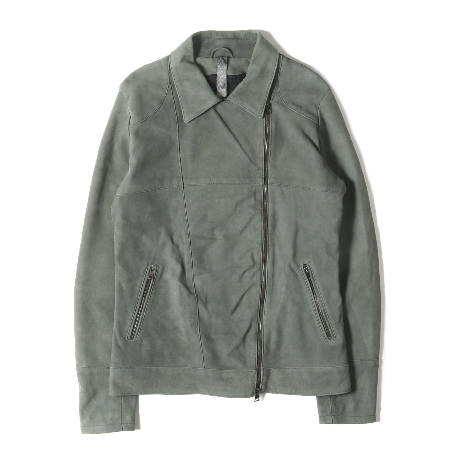 Giorgio Brato ダブルライダースジャケット オリーブグリーン