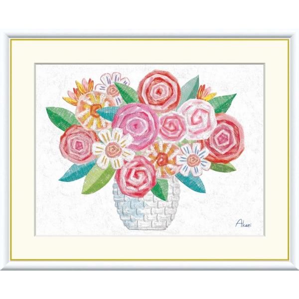 中山忠彦 双花 H.C. 5/5 lithograph 花 絵画 背景