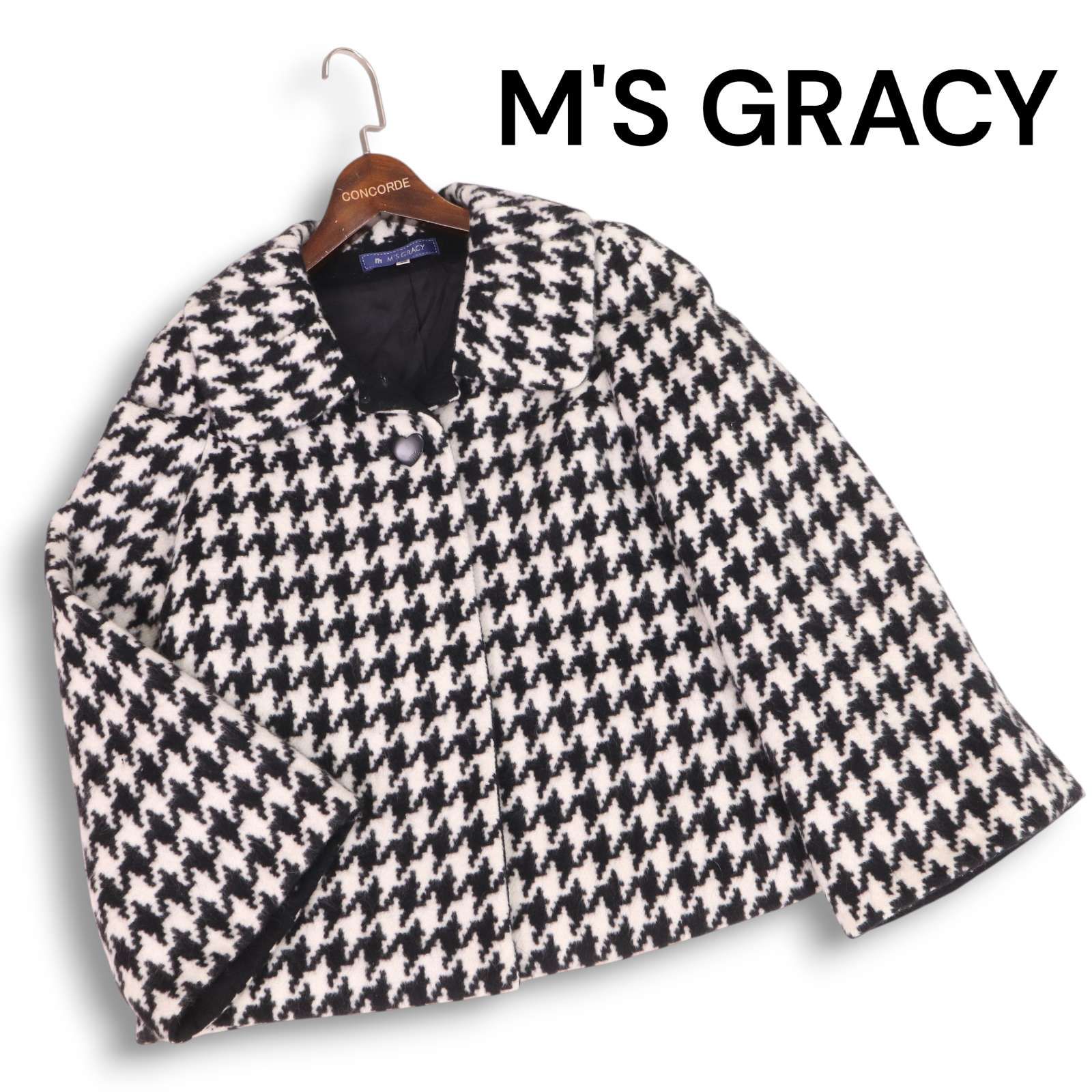 エムズグレイシー千鳥柄ショートコート ジャケット エムズグレイシー千鳥柄ショートコート ジャケット エムズグレイシー