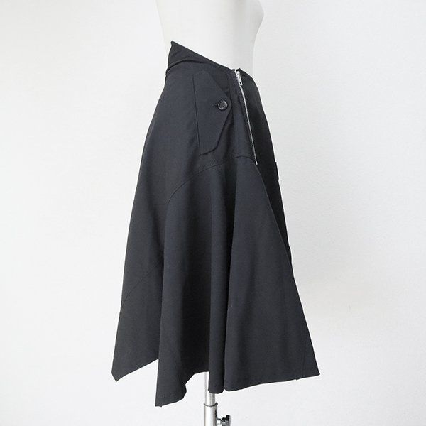 美品✨️トリココムデギャルソン 近年 アシンメトリー ラップスカート 黒 Mサイズ tricot COMME des GARCONS ◇ 13AW アシンメトリー ラップスカート S
