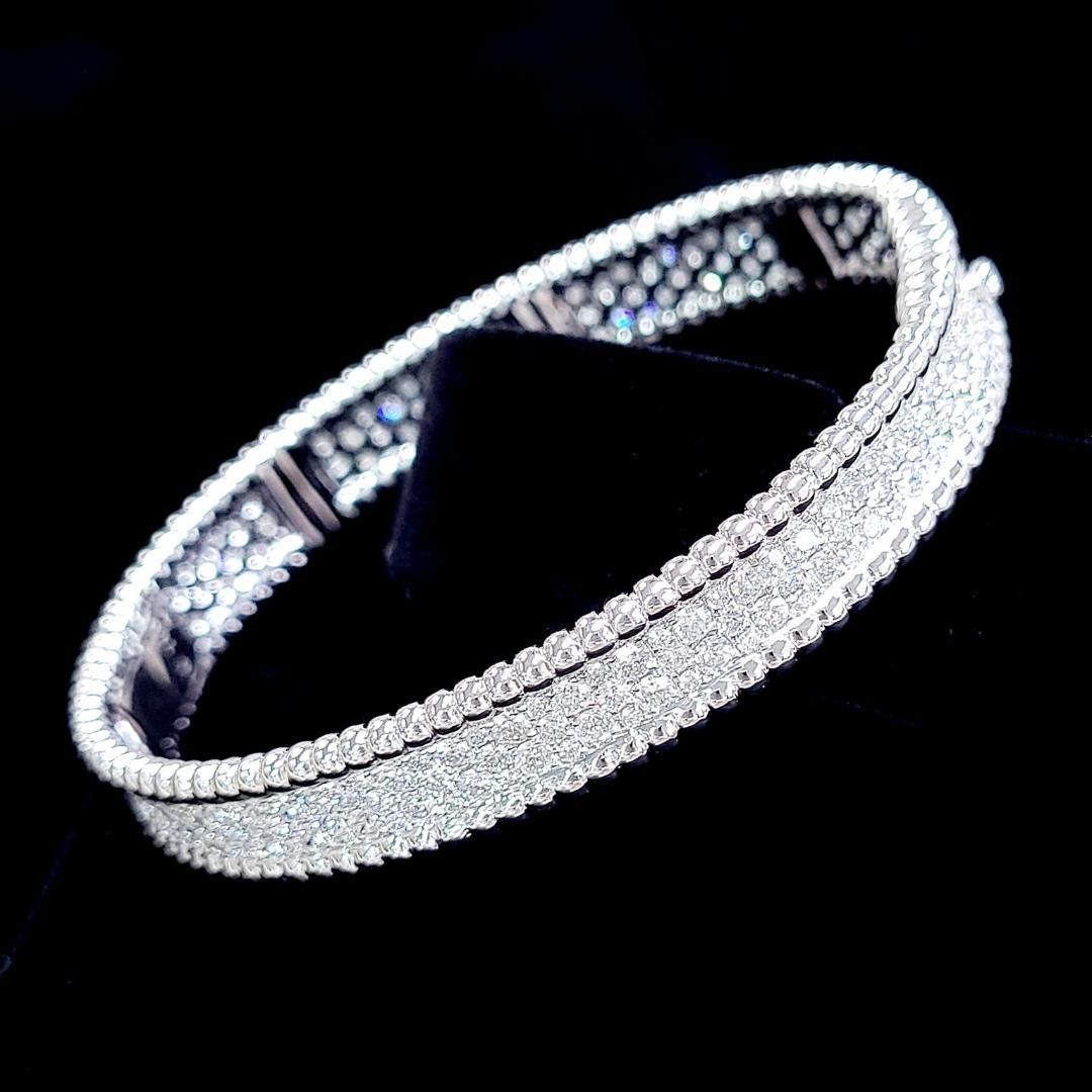 WGブレスレット　ダイヤモンド K10WG ダイヤモンド ブレスレット 0.06ct - メルカリ