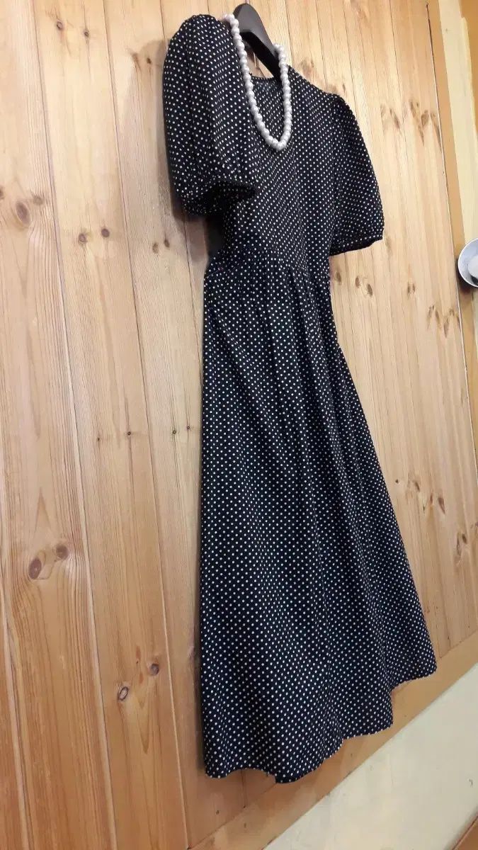 ※ ドット フレア ロング ワンピース 新品