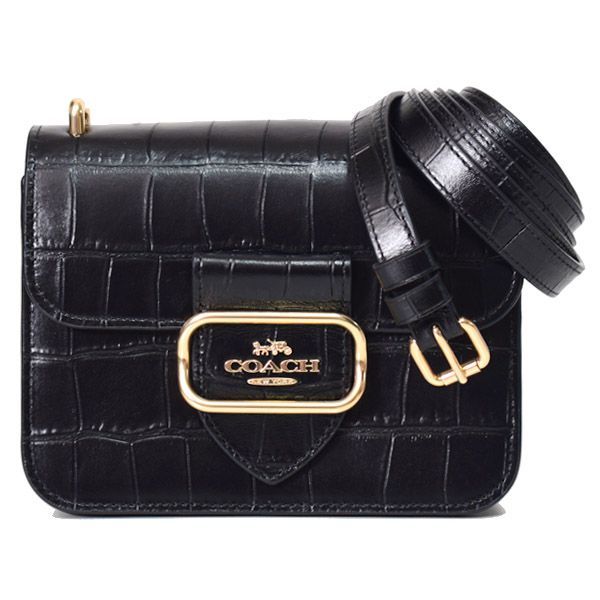 コーチ バッグ COACH クロコダイル レザー モーガン スクエア