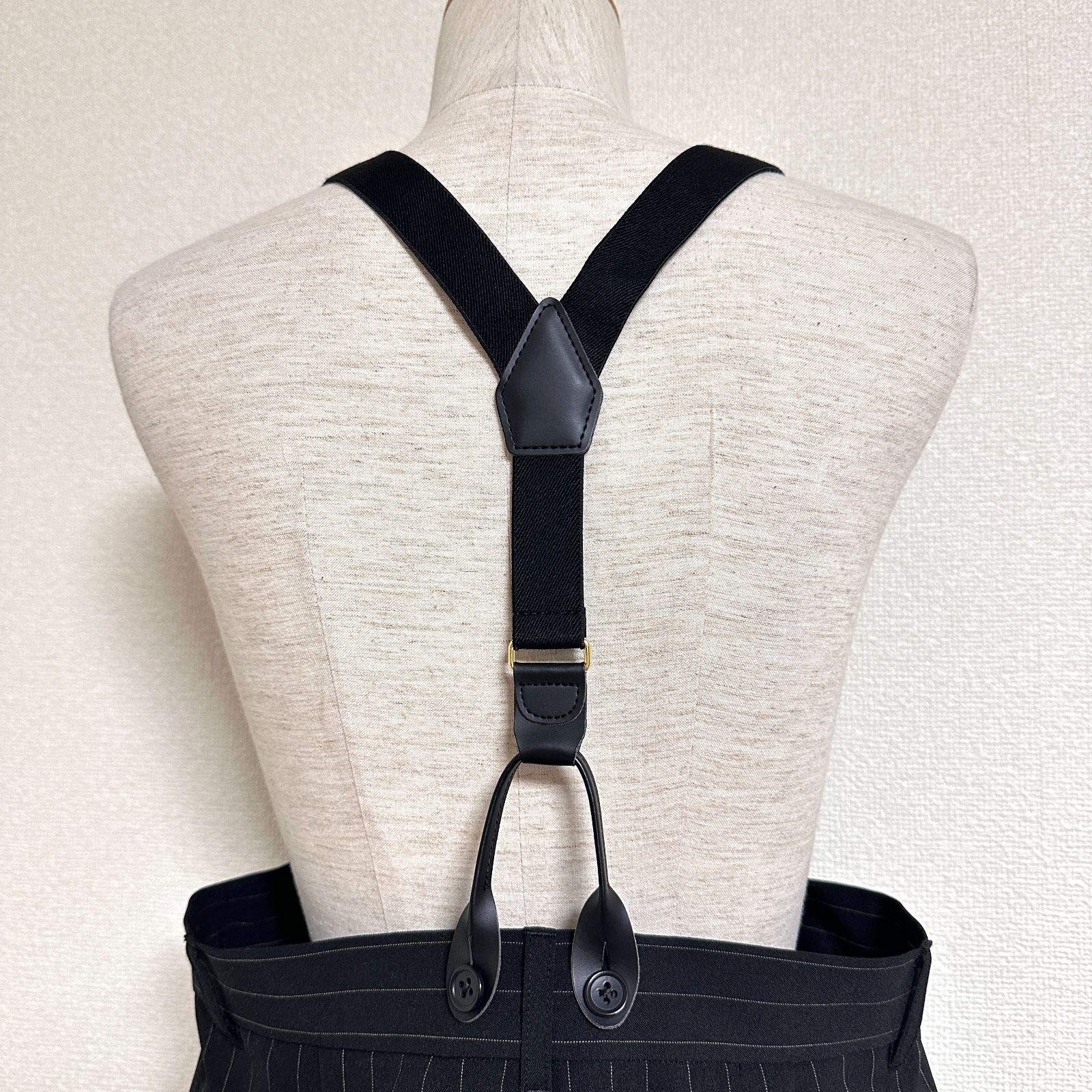 訳あり Curensology カレンソロジー サスペンダーパンツ タック