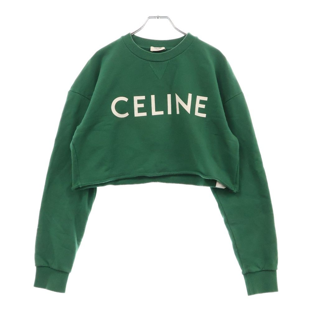 CELINE (セリーヌ) ロゴ クロップド スウェットトレーナー