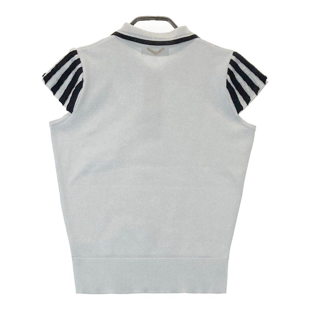 サイズ 38 MARK-LONA マークアンドロナ 半袖ニットポロシャツ シルバー系 240101465882 ゴルフウェア レディース ストスト